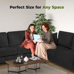 70in Corduroy Couch, Kidirect Sofa No Tool Assembly, Comfy Couches - Image 9