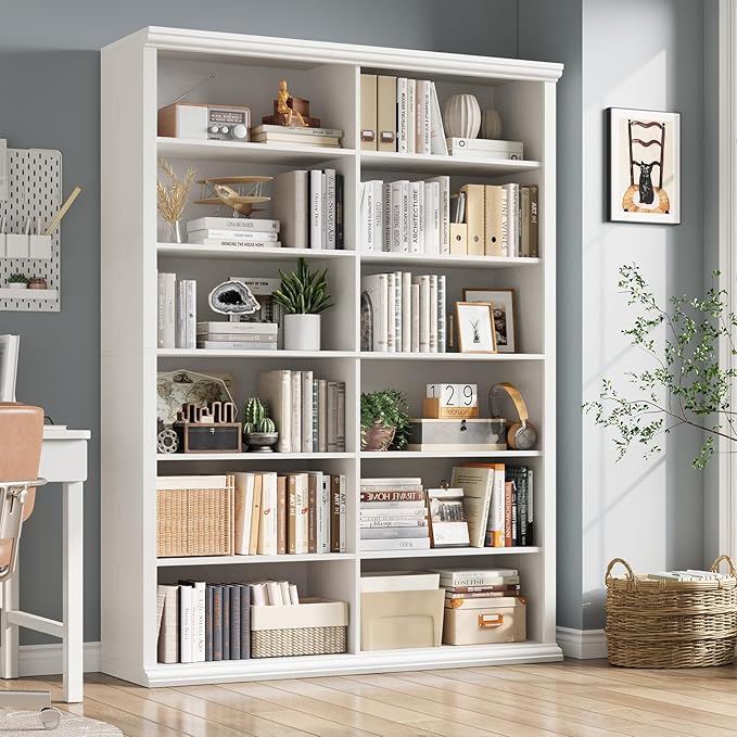 Rresyet 71.8" L *47.2“W Wooden Bookcase and Bookshelf – Extra Large Bookshelf - Image 3