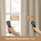 100% Blackout Short Linen Curtains - Image 4