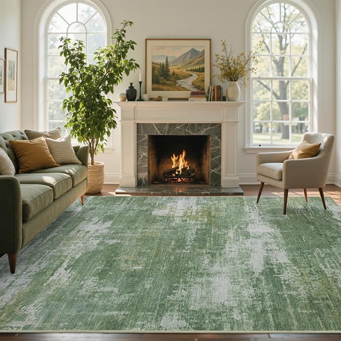 5x7 Ft Area Rugs for Living Room, Soft Non-Slip Washable Rugs Modern Abstract - Image 3
