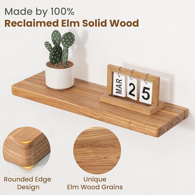 Floating Shelves for Wall, Round Edge Wall Shelves - Image 3