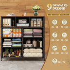 WLIVE 9 Drawer Dresser, Fabric Storage Tower - Image 5