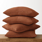MIULEE Fall Boho Farmhouse Rust Decorative Throw Pillow Covers 20x20 Inch 4 - Image 7
