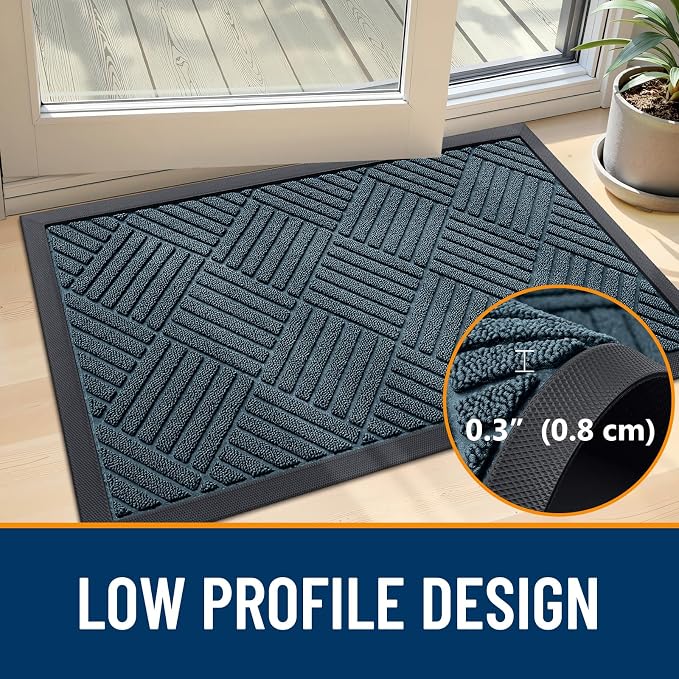 OLANLY Front Door Mat Outside Entrance 47x23, Waterproof Heavy-Duty Doormat | - Image 5