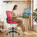 Primy Drafting Chair Tall Office Chair - Image 6