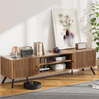 COMHOMA TV Stand for Living Room, Mid Century Modern Entertainment Center for - Image 9