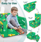 Kids Couch, 2-in-1 Kids Fold Out Sofa, Convertible Toddler Couch to Lounger - Image 6