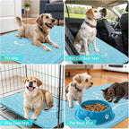 OLANLY Dog Door Mat for Muddy Paws 48x30, Paw Print Design Chenille Mud Mat | - Image 7