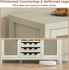 Rattan Wine Bar Cabinet, Boho Rattan Home Bar - Image 6