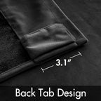 MIULEE Black Velvet Curtains 52x72 inches 2 Panels Luxury Blackout Curtains | - Image 3