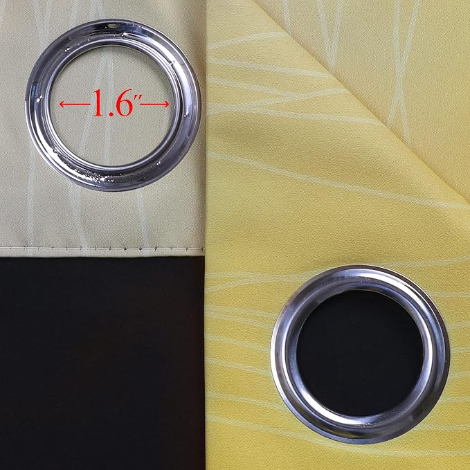Yellow and Grey Ombre Blackout Curtains - Image 7