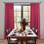 Pitalk Christmas Red Hot Pink Curtains - Image 6
