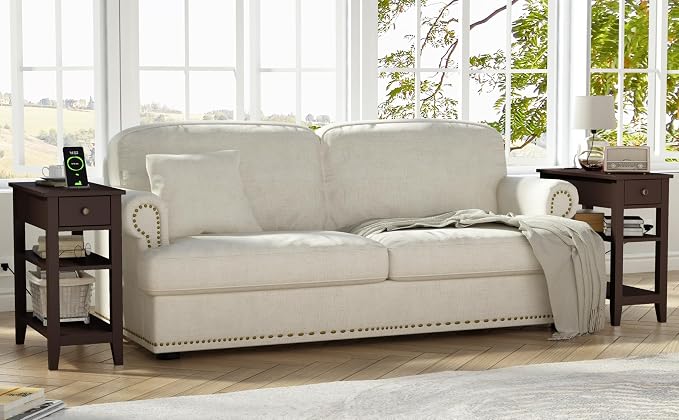 ChooChoo Narrow End Table Set of 2, Side Table Living Room - Image 2