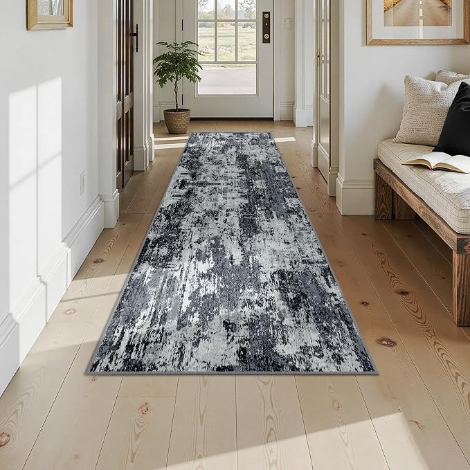 RELEANY Washable Runner 2'6"x10' Abstract Area Rug - Image 2
