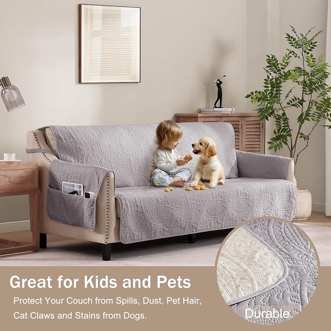 Quilted Grand Sofa Covers Washable, Couch Cover - Image 8