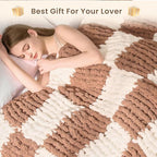 L'AGRATY Chunky Knit Throw Blanket - Image 7