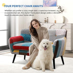 Bonzy Home Modern Colorful 3 Piece Coroful Fabric Sofa Set, Included 2 Accent - Image 3