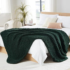 L'AGRATY Chunky Knit Throw Blanket by LAGRATY
