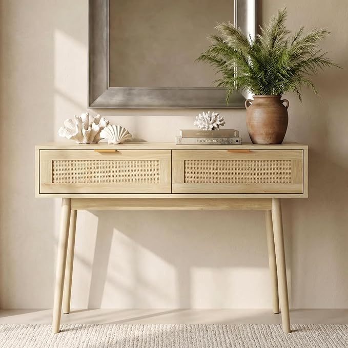 HOPUBUY Console Table and Nightstands Set of 2, Narrow Sofa Table - Image 2