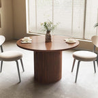Round Dining Table for 4, Modern Farmhouse Kitchen Table, 47 Inch Small Circle - Image 6