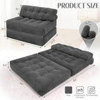 HABUTWAY Folding Sofa Bed, Foldable Floor Sofa Lounge w/Dual-Pillow & Handle - Image 2