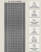 Runner Rug 8 ft, Non-Slip Washable Rug, Rubber Backing, Rolled in Box, Custom - Image 5
