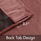 MIULEE Velvet Curtains 52x63 inches 2 Panels Dusty Rose Pink Curtains | Luxury - Image 3