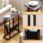 Yusong Narrow Side Table for Small Spaces, Small End Table - Image 6