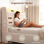Queen LED Velvet Bed Frame - Image 7