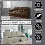 ULTICOR 8-Pieces Recliner Sofa Covers, Yarn Dyed Stretch Reclining Couch Covers - Image 4