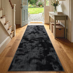 2x8 Tie-dye Dark Grey Runner Rug Washable Non-Slip - Image 2
