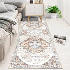 HEBE Hallway Runner Rug 2'x6', Washable Non Slip Kitchen Rug Runner | Soft Boho - Image 7