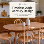 1018 Hairpin Bentwood Dining Chairs Set of 2 | Natural Handcrafted Wood Frame - Image 3