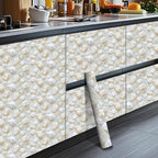 HOMETITUTE Pearl Pattern Wallpaper Peel and Stick Self Adhesive Vinyl Wall - Image 6