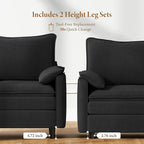 Vesgantti 40" Single Seat Sofa, Comfy Cloud Couch Deep Seat Upholstered Couch - Image 3