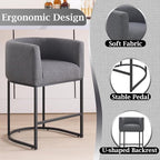 ClinQ 26" H Counter Height Bar Stools Set of 6, Modern Barrel Counter Stools - Image 3