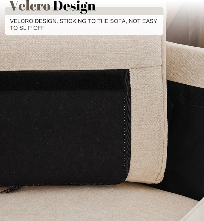 Kingfun 88" L-Shape Sofa, Chenille Sectional Couch, Mid Century Modern Couches - Image 5