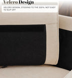 Kingfun 88" L-Shape Sofa, Chenille Sectional Couch, Mid Century Modern Couches - Image 5