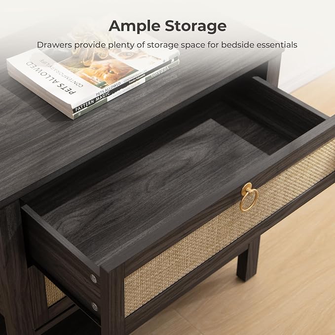 SICOTAS Night Stands Set of 2 for Bedroom, Large Bedside Tables - Image 5