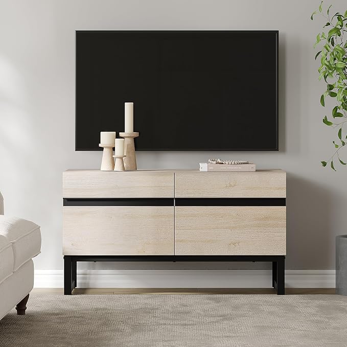 WAMPAT Modern TV Stand for 26-40 Inch TVs, Wood Entertainment Center - Image 7
