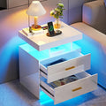 HNEBC Auto LED Nightstand with Wireless Charging Station & USB Ports, High by HNEBC