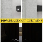 NICETOWN Grey Full Shade Room Warming Linen Curtain Panels 84 inches Long - Image 2