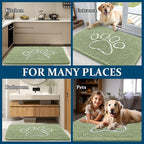 OLANLY Dog Door Mat for Muddy Paws 30x20, Paw Print Design Chenille Mud Mat | - Image 8