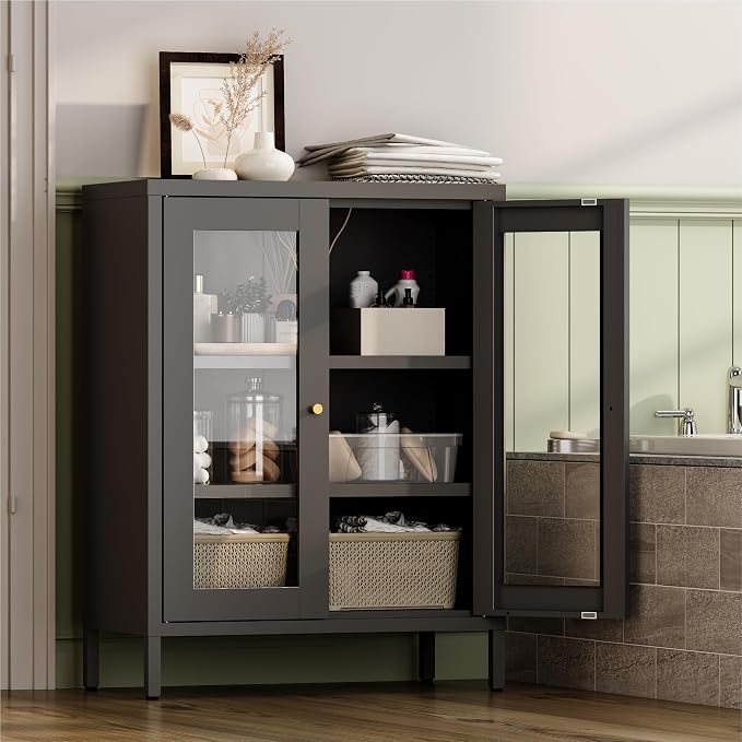 YAUWOH Metal Bathroom Cabinet - Image 2