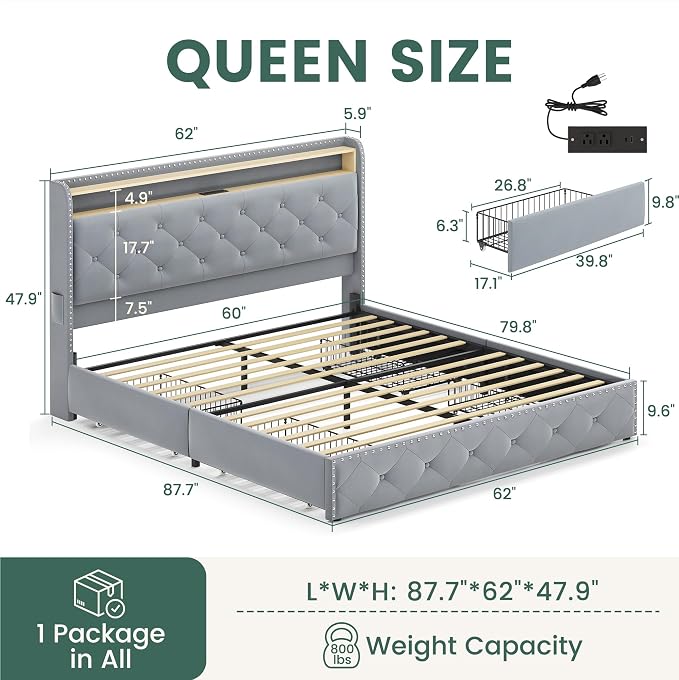LARMACE Queen Size Bed Frame - Image 2