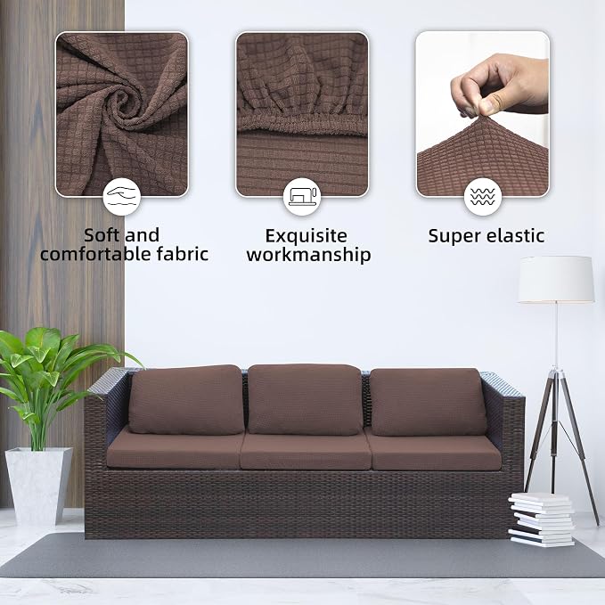 8PCS Patio Cushion Covers.Patio Furniture Couch SeatSlipcovers | Washable - Image 3
