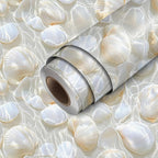 HOMETITUTE Pearl Pattern Wallpaper Peel and Stick Self Adhesive Vinyl Wall by HOMETITUTE