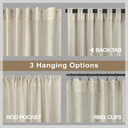 Pitalk Beige Curtains 78 Inches Long - Image 5