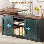 SEDETA Farmhouse L Shaped Standing Desk, 55 inch Height Adjustable Corner Desk - Image 8