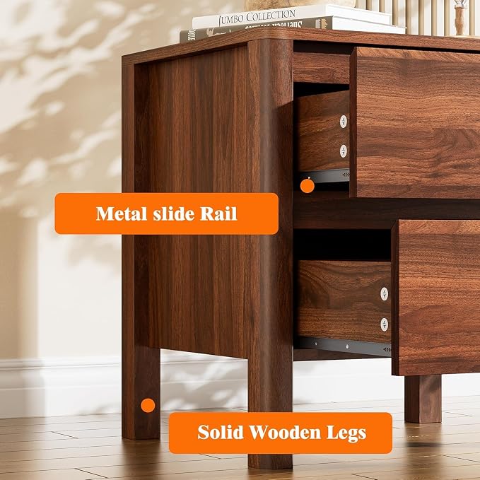 Furniway Mid Century Coffee Table Set, Living Room Table Set of 3 - Image 6